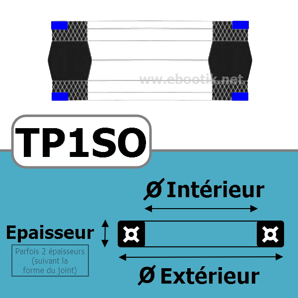 JOINT TETE DE PISTON 50x34x18.4SO TP1 NBR/Nitrile