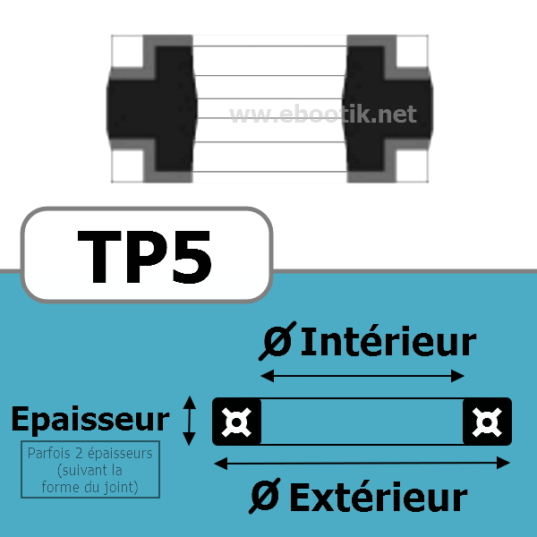 JOINT TETE DE PISTON 150x135x15 TP5 NBR/Nitrile