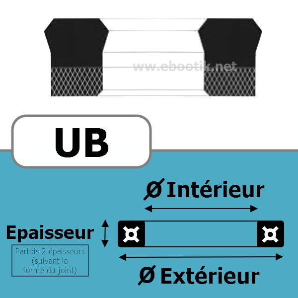 JOINT U / PISTON 45X55X8 FPM/Viton UB666