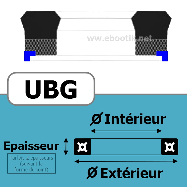 JOINT U / PISTON 47.62X63.50X11.11/18.26 UBG NBR/Nitrile UB999