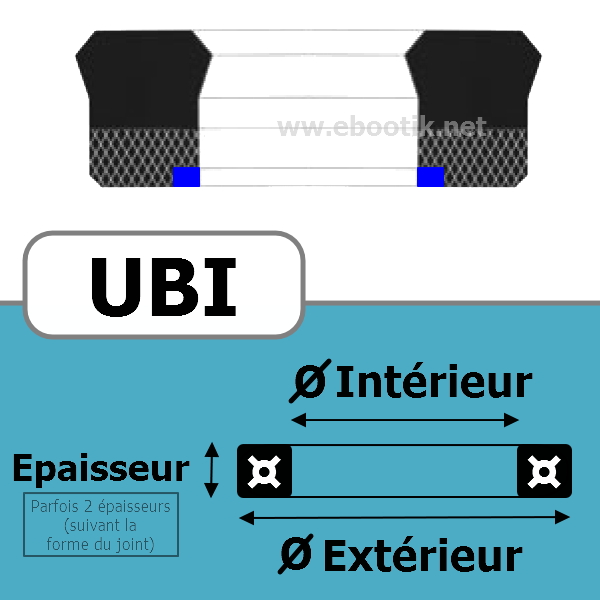 JOINT U / PISTON 25.40X34.92X6.85 UBI NBR/Nitrile UB999