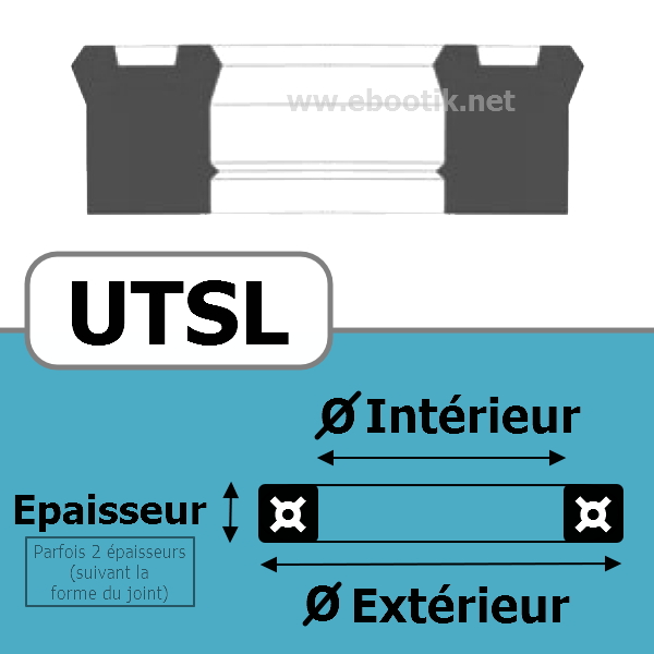 JOINT U / PISTON 18X26X8 UTSL <br>UT PU/Polyuréthane Bleu¤94