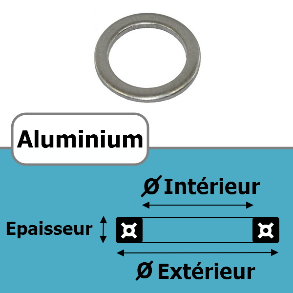 RONDELLE 6.20x11.00x1.50 ALUMINIUM